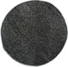 (D+ Arts) Dplus Arts Round Pocket Square, Lame, Plain Silk, Made In Japan (Black)