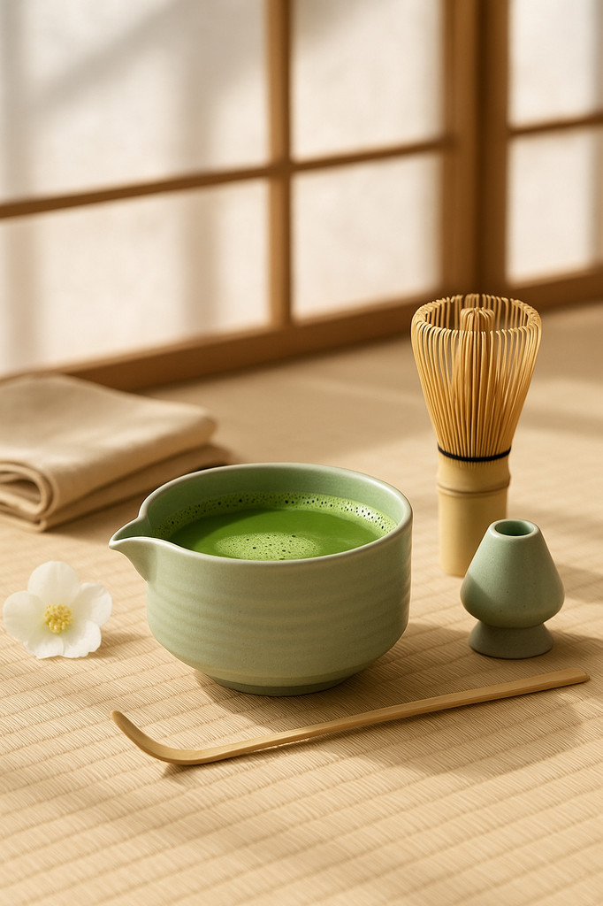 Matcha Set Bamboo Whisk and Stand for Tea Lovers Ceremony Chinese Handmade