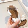 New Spring and Summer Korean-style Girls Sandals, Bow Lace Fringe Flat Princess Shoes for Kids