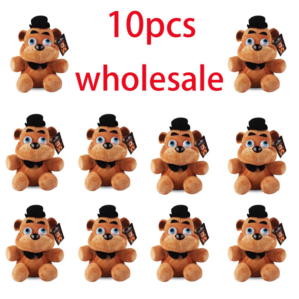 spot New FiveNight At Freddy Fnaf Cute Plush Toys Game Doll Bonnie Bear Foxy Cartoon Stuffed Dolls Freddy Toys For Children Gif