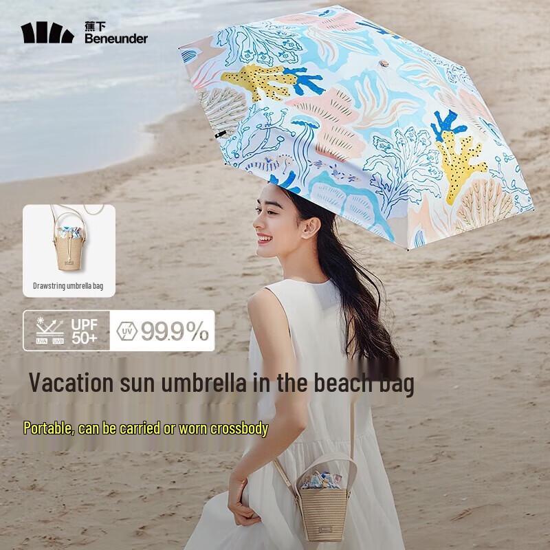 Beneath the Banana Portable 5-Fold UV Protection Sun/Rain Umbrella