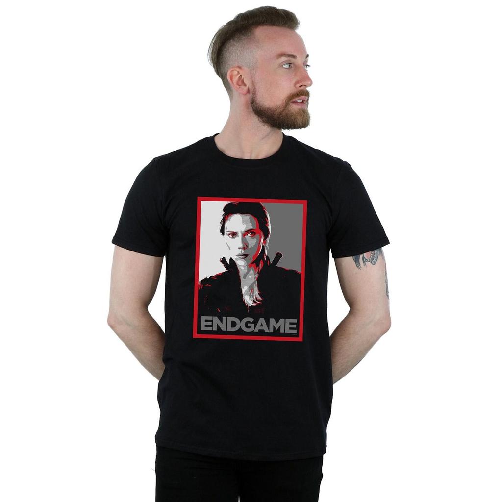 Marvel Mens Avengers Endgame Black Widow Poster T-Shirt