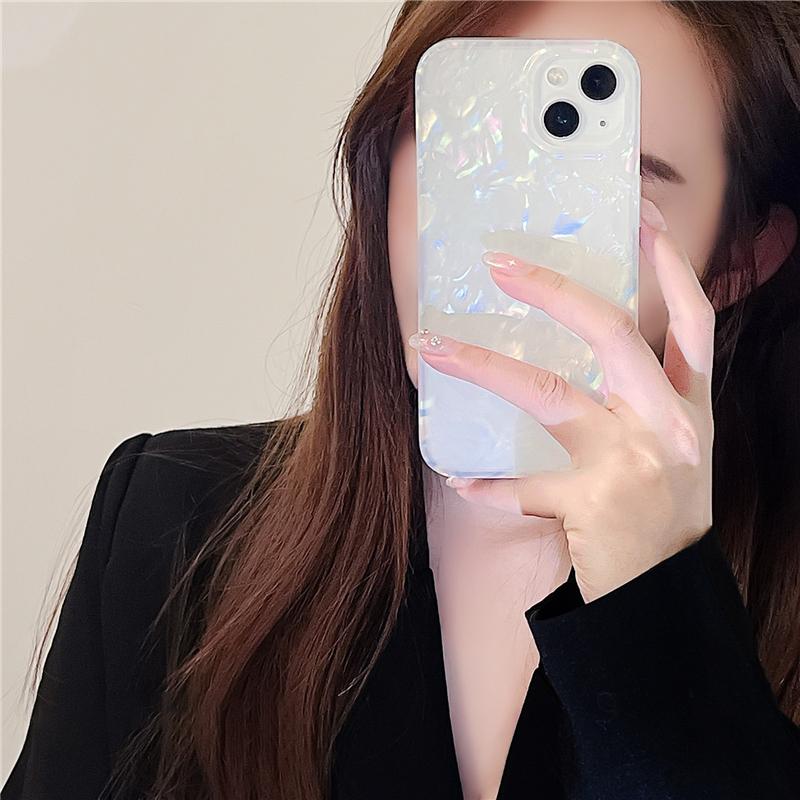 Fashion Dream Rainbow Shell Marble Aurora Soft Silicone Phone Case For Iphone 14 12 13 Pro Max 11 X Xs Xr 8 7 Plus Se Mini Cover