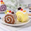 6pcs Simulation Cake Food Model Fake Cake Dessert Artificial Faux Swiss Roll Model Decoration Display Party AD Photography Props