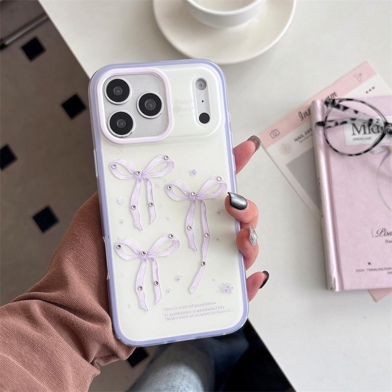 

High-End Rhinestone Bow Chain Case for iPhone 17, 16 Pro Max, 15, and 14 iPhone 14 Pro