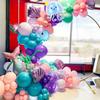 125pcs Marine Animal Themed Garland Arch Kit, Birthday Party Balloon Decoration, Anniversary Indoor and Outdoor Scene Decoration