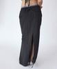 Holpeipeo Layered Check Maxi Skirt (Charcoal)