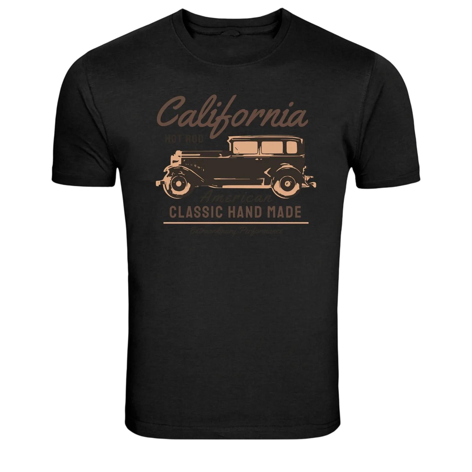 California Classic Hand Made Vintage Car Graphic T-Shirt 3XL