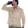 Men S Corduroy Jacket Single Breasted Lapel Casual Long Sleeve Coat