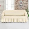 Universal Sofa Furniture Slipcover With Skirt Fitted Couch Cover For 1 /2 /3 /4 Seaters ,Washable Top Elastic Durable Seersucker Material