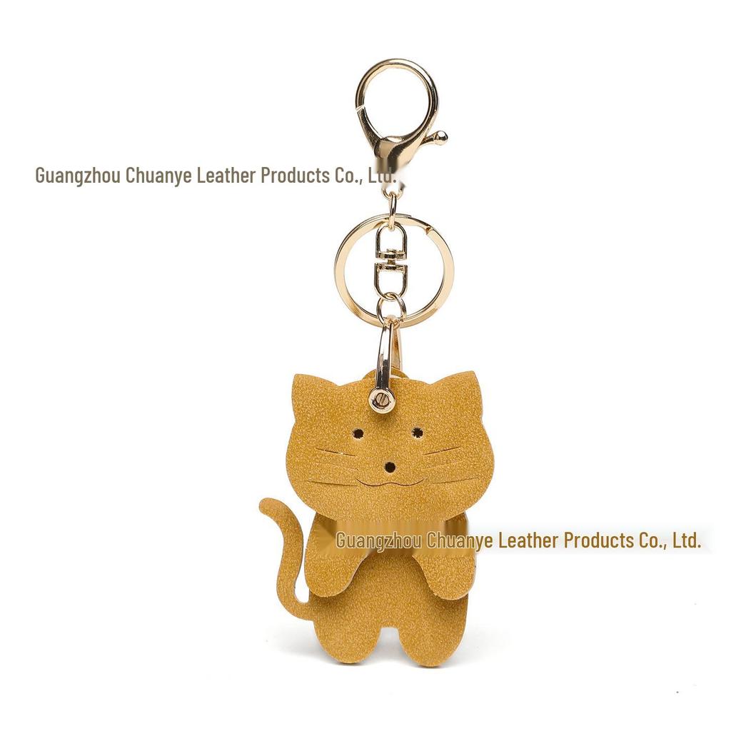 Adorable Kitten Leather Keychain & Bag Charm