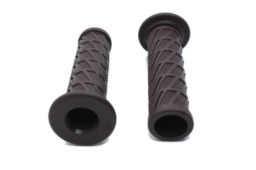 Beatus Retro Design Bike Handle Grip 0.9 inch (22.2 mm) Universal Grip Left and Right Set (Dark Brown)