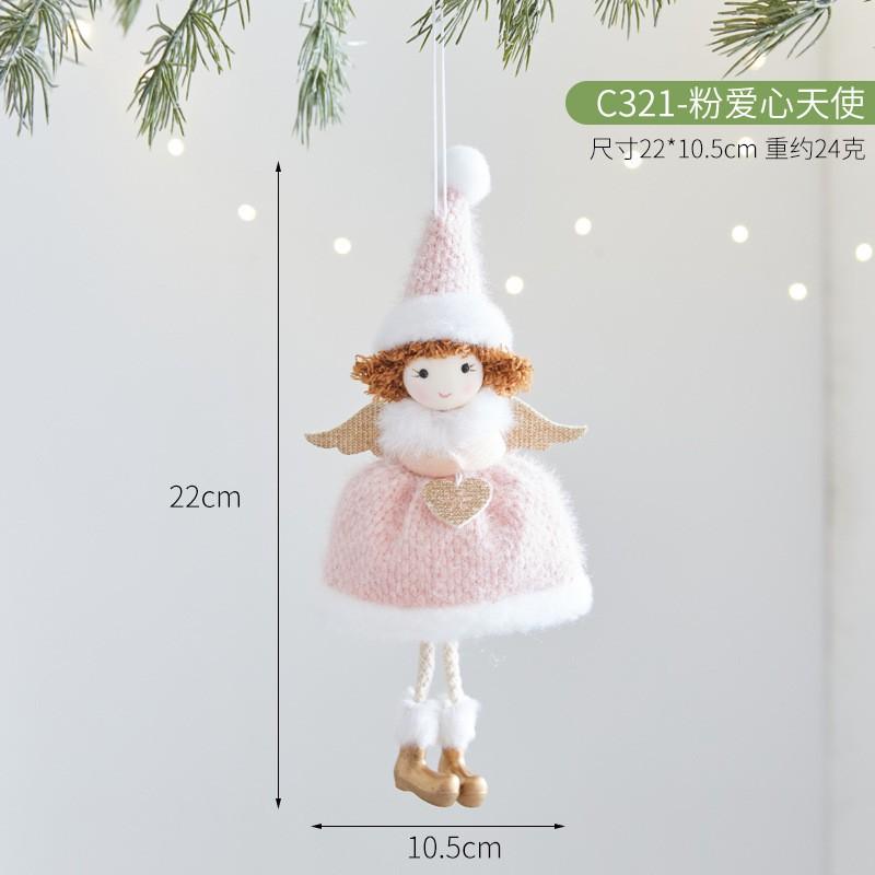 Christmas Angel Girl Doll Ornament With Tulle Skirt Tree Decoration Festive Hanging Decor Gift