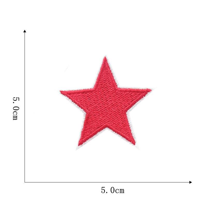 Five-Pointed Star Embroidered Cloth Patch for Clothing