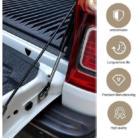 2 PCS Car Tailgate Cargo Box Pull Cable, Metal Tailgate Pull Cable, Tailgate