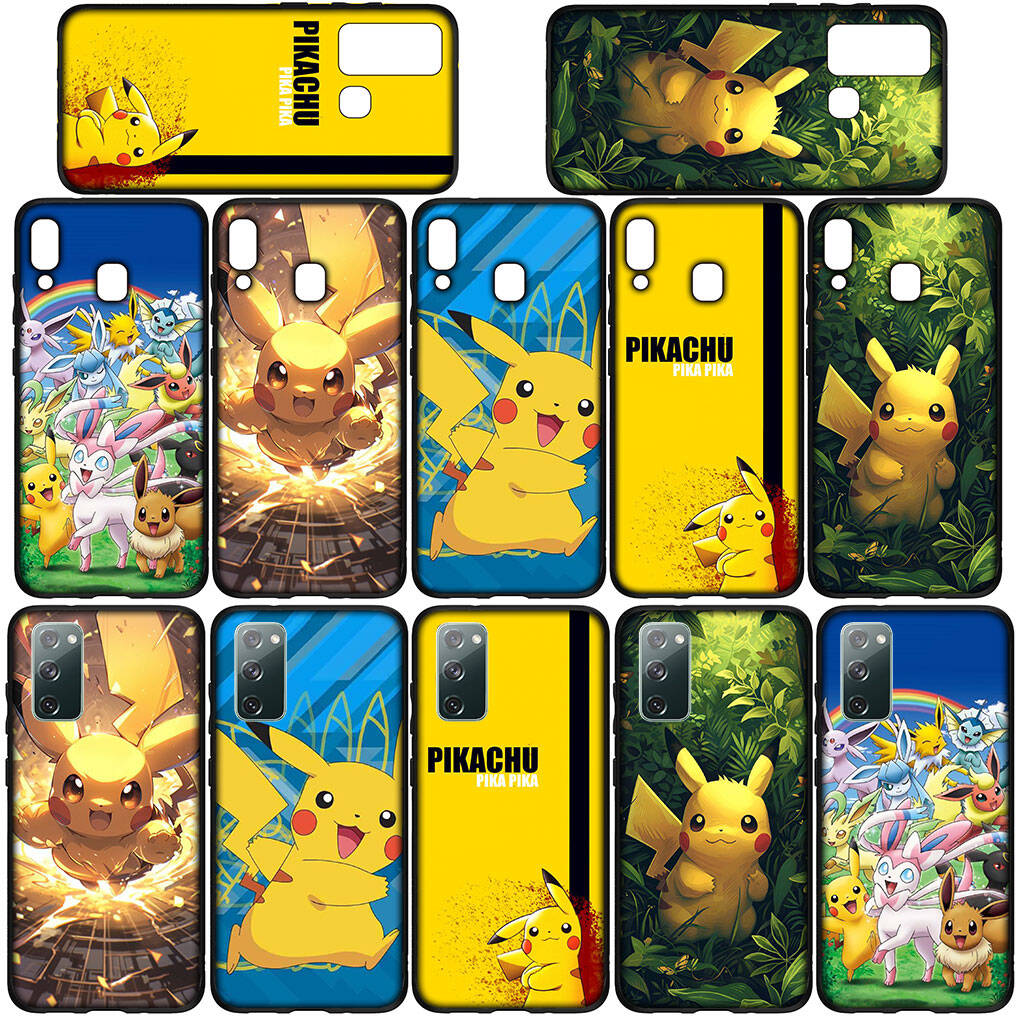 Cover for iPhone 17 16 15 Xiaomi Poco Redmi Note 14 13 12 11 Pro Max Samsung Galaxy S25 S24 S23 OPPO Huawei Anime Pokemon GO Pikachu Cute Phone Case