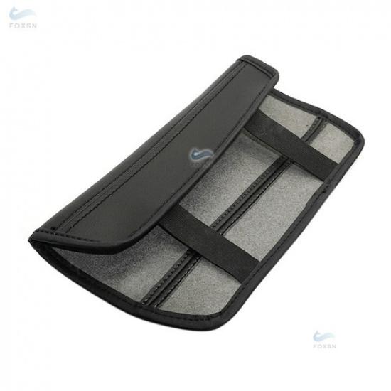 Black Leather Console Armrest Cover For Honda Accord 7th Gen 03-07 Double Band