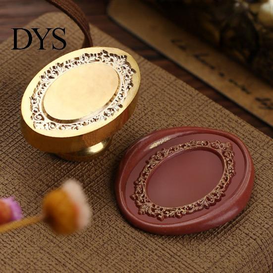 Custom Stamp Head Minimalist Frame Wax Seal Head, Solid Brass Engraved Sealing Retro Replacement Heads for Envelope Gift Packaging Journal Card