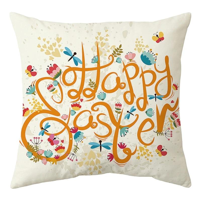Happy Easter Decoration For Home  Rabbit Eggs Pillowcase Bunny   Supplies Party Favor Gifts 45*45cm