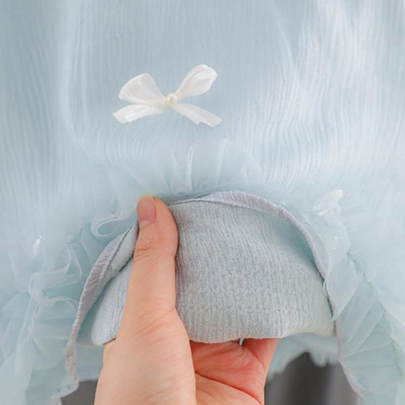 Children's Summer Sleeveless Dress Baby Girl Bow Tulle Fashion Dress Fit 0-6 Years  Baby Girl Birthday Party Dress