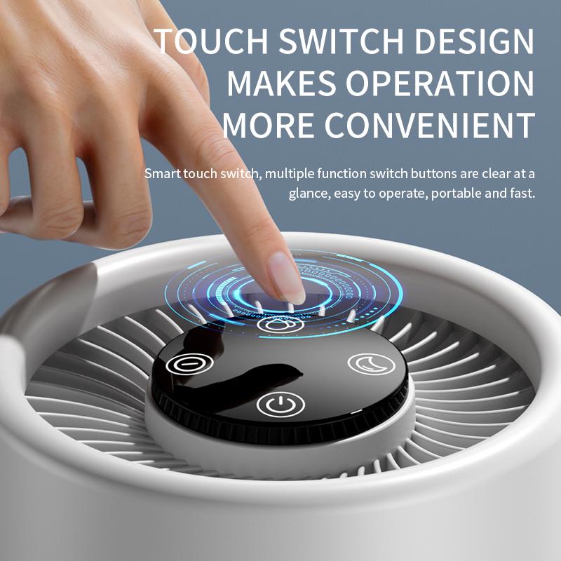 Air Purifier with Negative Ion Smoke Odor Room Air Cleaner with Aromatherapy for HEPA Filter Purifying Air Allergies Mold Dust