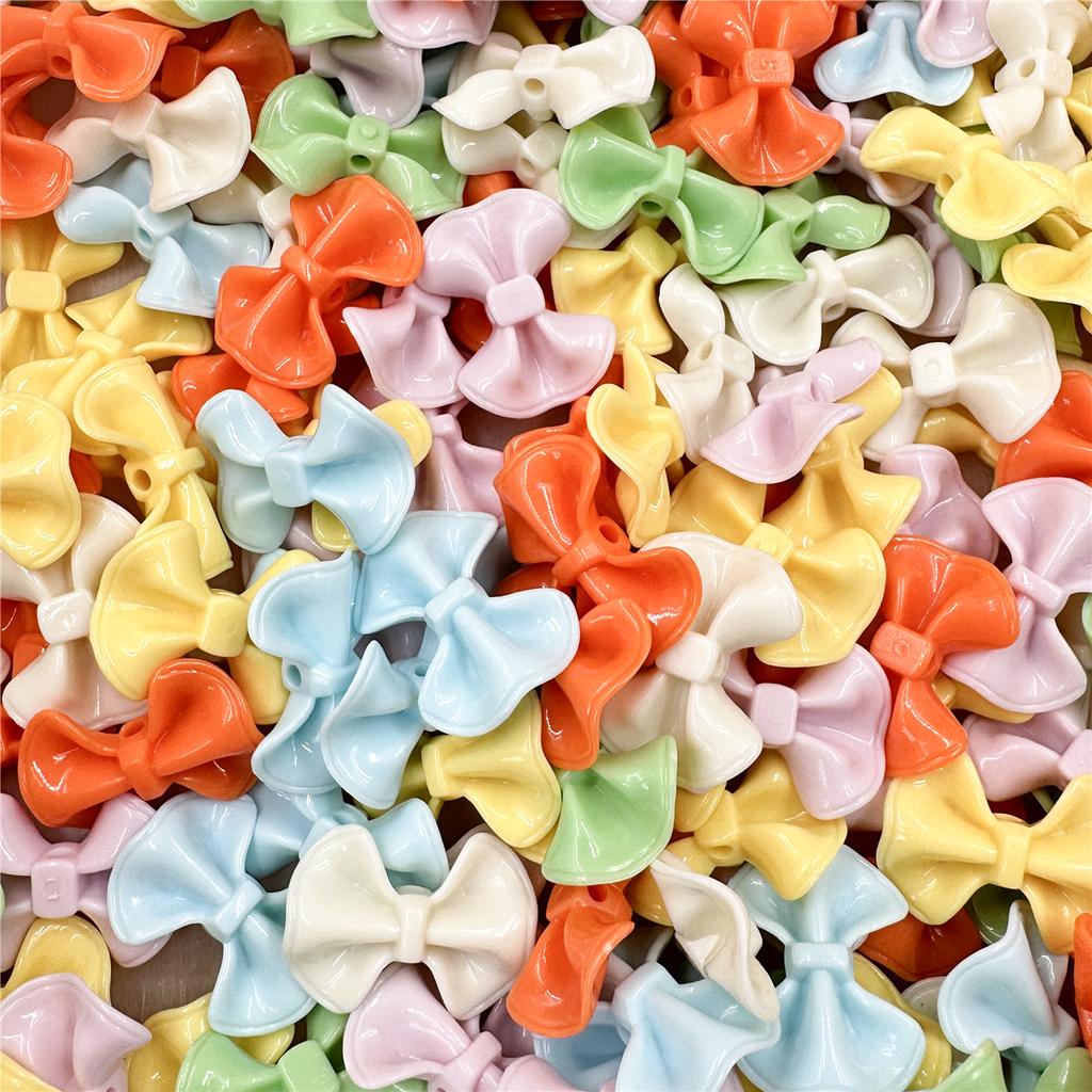 Creative 10pcs Big Bow Beads DIY Handmade Materials Necklaces Jewelry Marking 31.5*23.4mm Cartoon Fashion for Earrings Acrylic