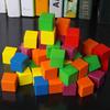 25/50 Stück Bunte Würfel Holzbausteine Stapelbare Quadrate Holzspielzeug Baby Form Farbe Lernspielzeug für Kinder 15/20/25mm