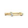 Blue Topaz Round Stackable Ring -925 Sterling Silver Gold Vermeil
