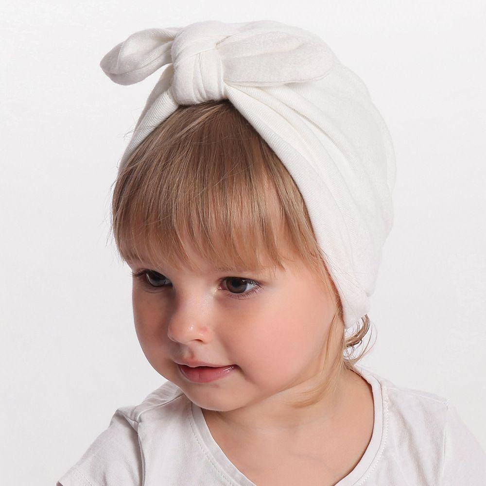 Toddler Head Wrap Winter  Elastic Knotted Rabbit Ear Baby Hat Cotton Headwear Caps