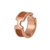 Hermes Olympe Ring H Kleiner Metallring Damenringe Braun Roségold H500058FD37