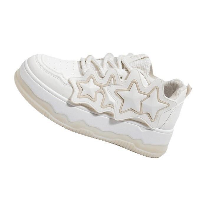 Kit Cat Spring and Summer Explosion Star Big Head White Shoes Children Thick Sole Versatile Casual Student Bread Shoes Ins Tide