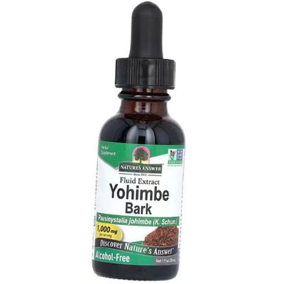 Yohimbe Bark Extract, Yohimbe Bark Alcohol-Free 1000, Nature's Answer 30ml (08699001)