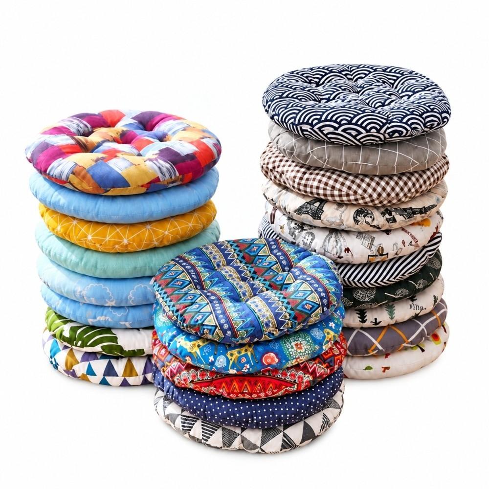 Thick Round Chair Cushion 30×30cm Fabric Seat Cushion Soft Seat Pad Dining Chair