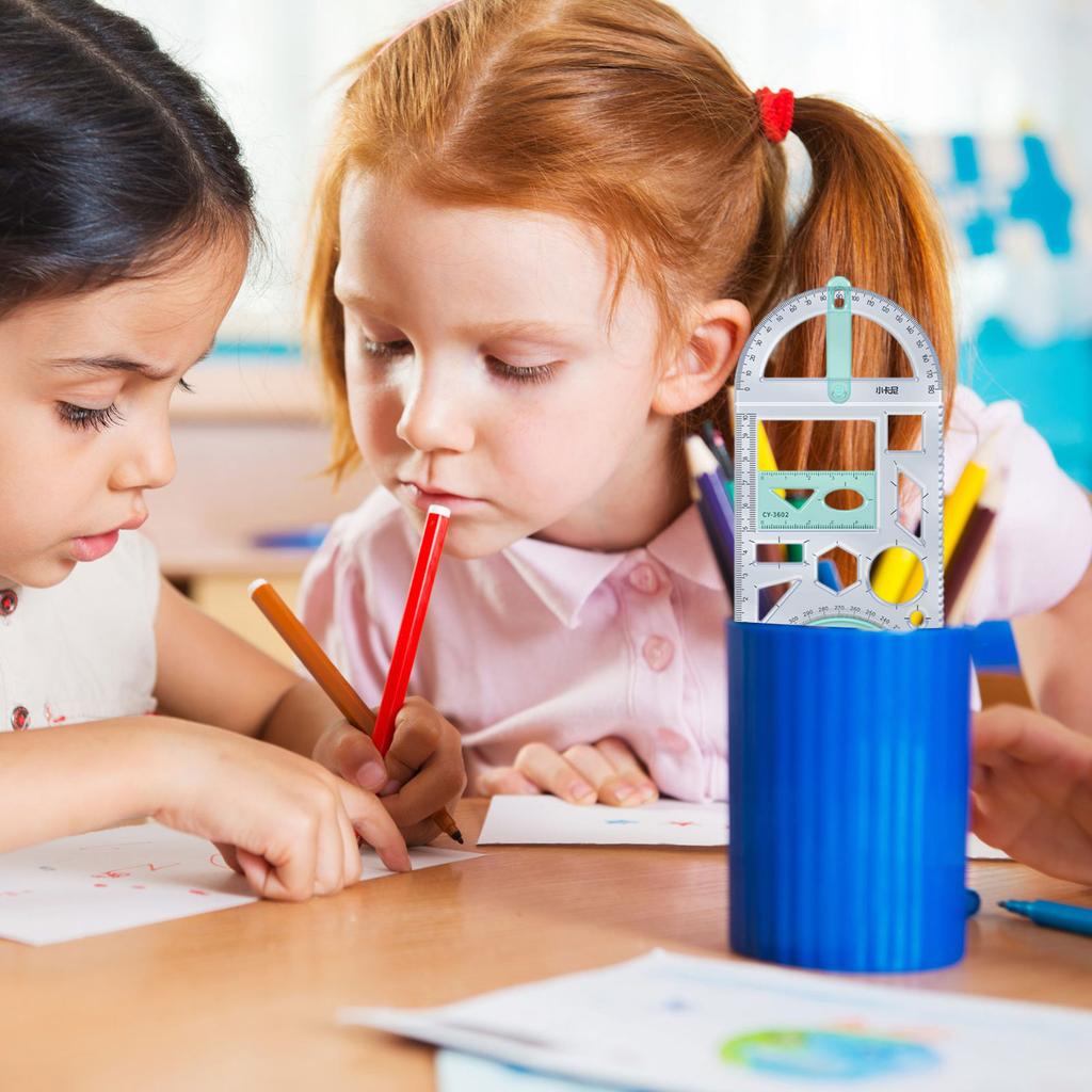 Geometric Ruler Triangle Ruler For School Multifunctional Primary School Activity Drawing Compass Protractor Set Measuring Tool