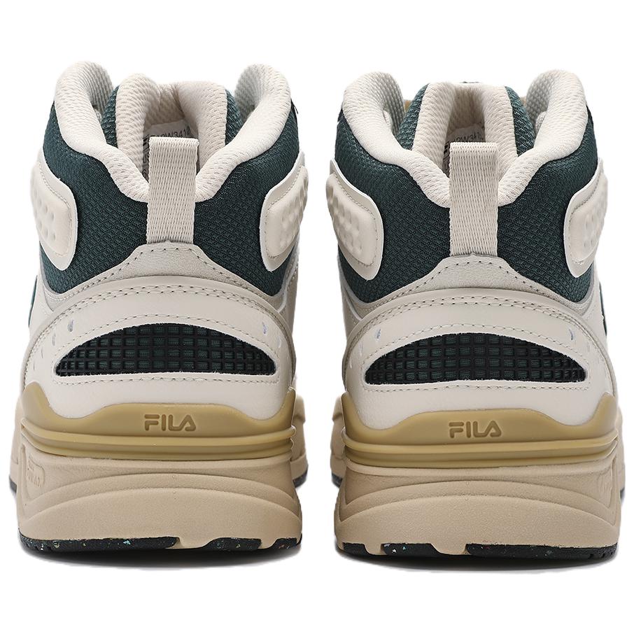 FILA Slam Mid Fabric Synthetic Leather Versatile Comfortable Mid-Top Lifestyle Casual Shoes Women Casual Shoes Green White F12W341212FBP