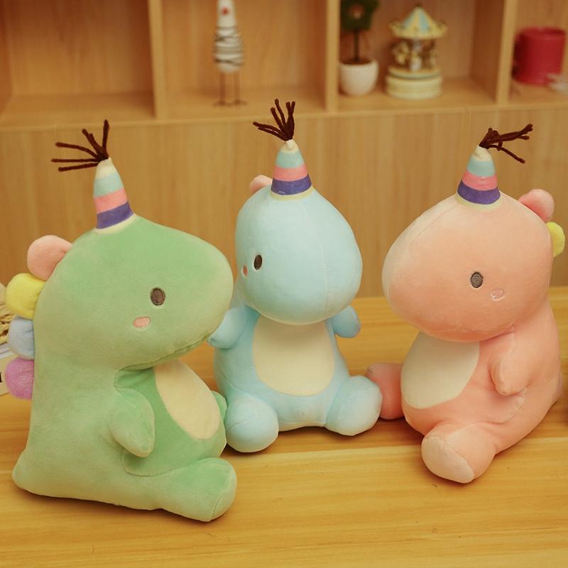 Cuscino Peluche Dinosauro Carino Happy Birthday Dinosauro Cuscino Imbottito Divano Letto Cuscino Lombare Cuscino Schiena per Dormire Decorazione