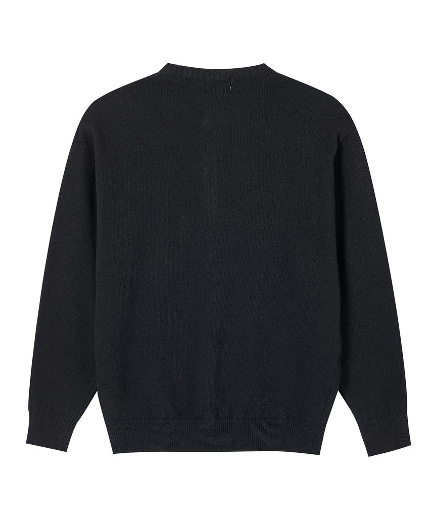 Akesi Marc Henley Neck Knit_Black