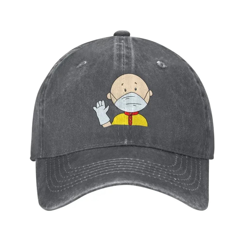 Quarantine Caillou Washed Baseball Cap Vintage Trucker Hat Summer Couple Women Running Hippie SunProof Baseball Caps