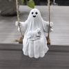 Halloween Resin Specters Swinging Charm Resin Swing Specters Figure Halloween Hanging Decors for Kids Family Enjoyment