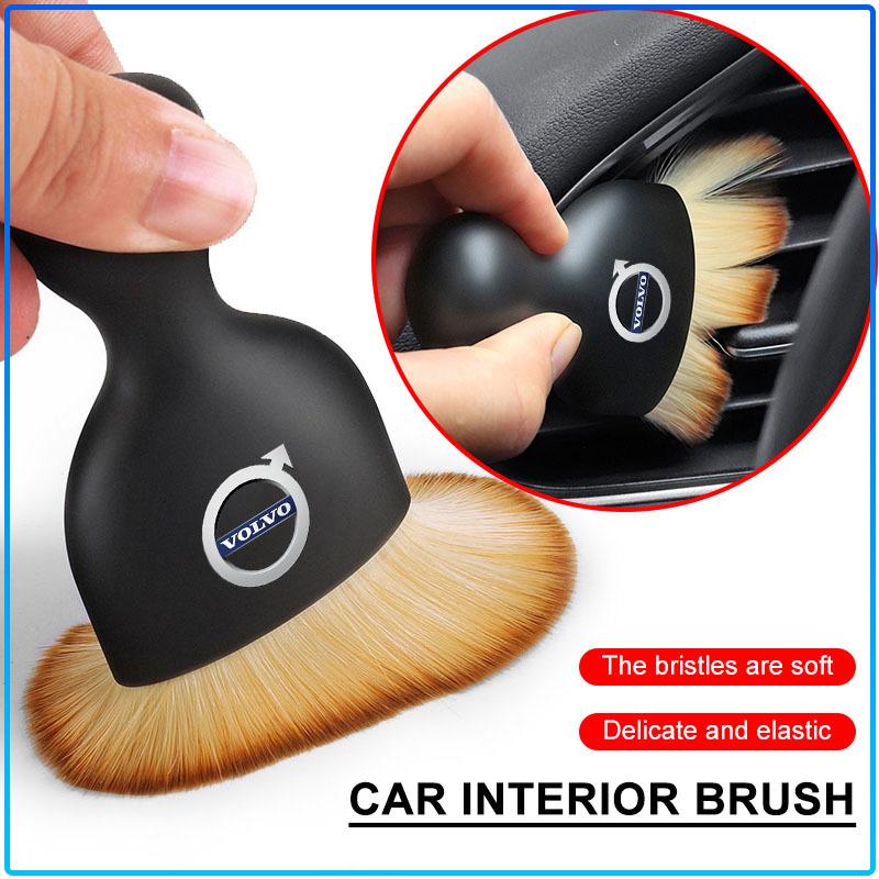 1x Car interior Cleaning Soft Brush Dust Remover Tool For Volvo XC90 XC60 XC40 V40 V50 V60 S40 S50 S60 S70 S80 S90 240 C70 Vnl Truck