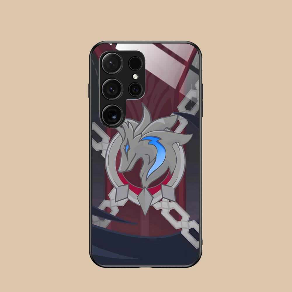 

Game GI Wriothesley Glass Mobile Phone Case for Samsung Galaxy S26 S25 S24 S23 S22 S21 S20 Note20 Plus FE Ultra Colorful Cover Galaxy S20