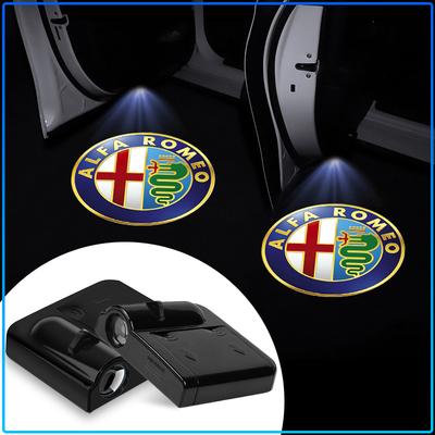 2Pcs Car Door Emblem Light LED Welcome Lamp Wireless Laser Projector For 147 159 156 Giulietta Giulia Mito Spider Alpha Nheadrest