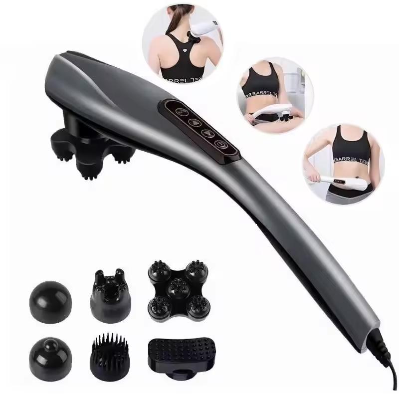 Rechargeable handheld deep massager, cordless electric body massage for muscle neck, deep tissue and back massage tool