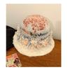 Plush Knitted Bucket Hat Women's Autumn and Winter Bucket Hat Warm and Cold Ear Protection Plush Hat