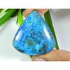49Cts. AA++ Natural Azurite Crystal Pear Cabochon Loose Gemstone 31X34X05 MM SK-621