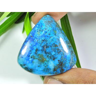 49Ct. AA++ Naturalny Kryształ Azurytu Kaboszon Kształt Gruszki Luźny Kamień Szlachetny 31X34X05 MM SK-621