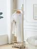 KAIHAOWIN Slim Clothes Stylish Pole 172 X 61 X Coat Rack with Garment Rack for Clothes Drying Clothes Bag Gold Rack, Hanger, 33cm, Heavy-Duty Casters,