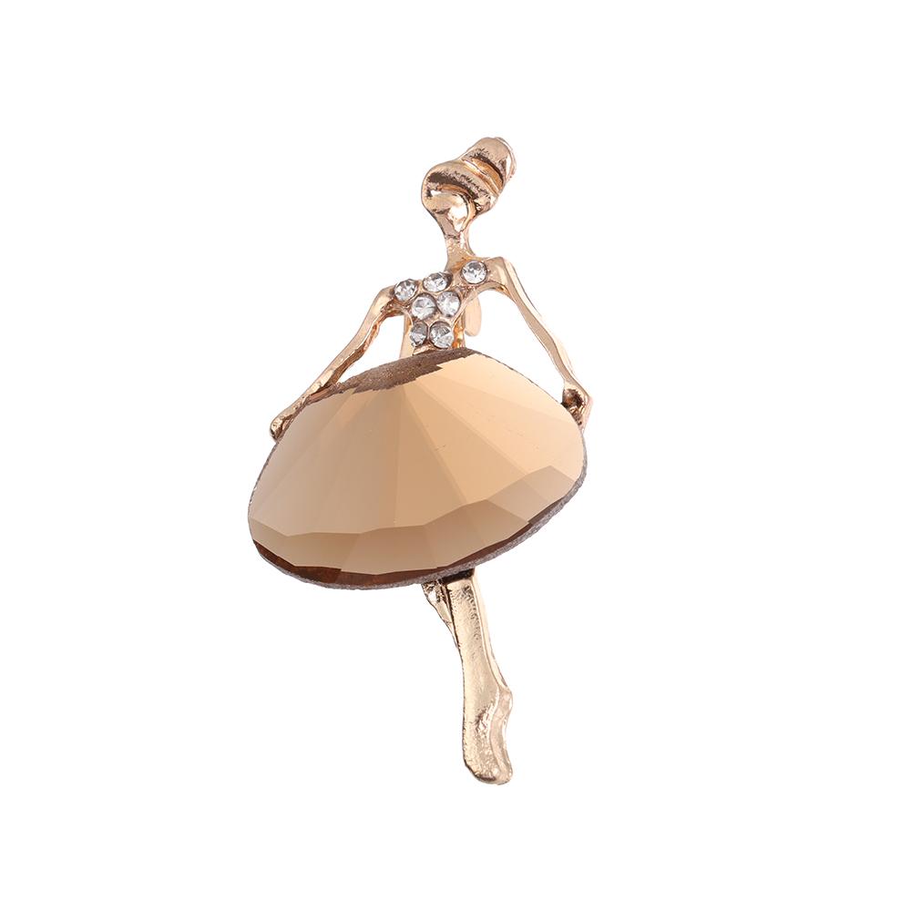 Gift Backpack Jewelry Dancing Girl Brooches Clothes Accessories Ballet Girl Pin Crystal Badge