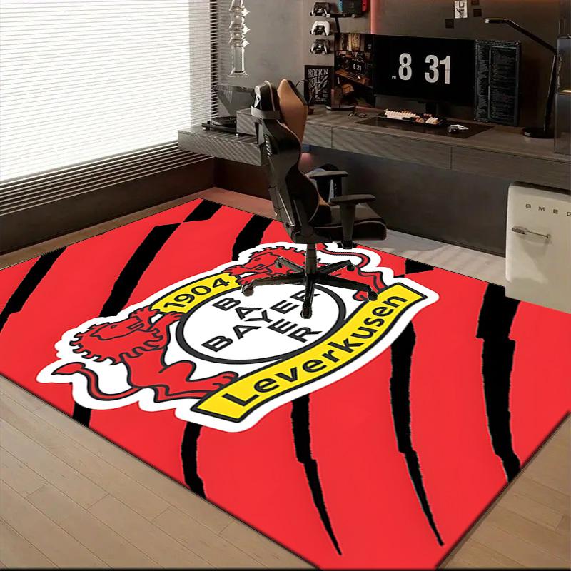 Bayer Football Club Printed Office Carpet Chair Cushion Entryway Rug, Rugs for Living Room, Bedroom Christmas gifts
