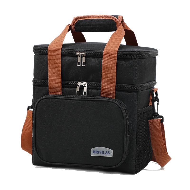 Portable Double-Layer Insulated Oxford Picnic Bag - Foldable & Thickened